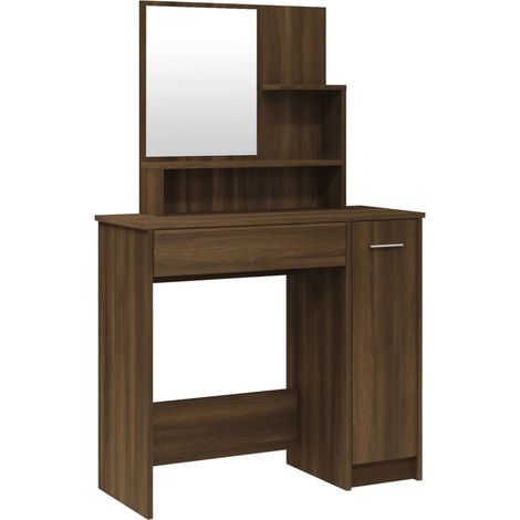 Maison Exclusive - Toeletta con Specchio Rovere Marrone 86,5x35x136 cm