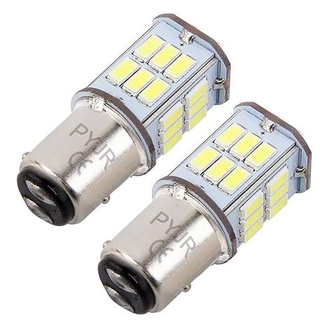 P21/5w Bay15d 1157 Led 12v-24v Ampoule feu de stop, Lumière blanc, Moto, RV, Auto Voiture, feux de jours (1/5)