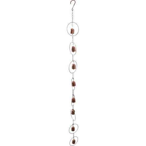 Hanging metal rain chime, beautiful sound, decorative bell-shaped chain for gutter drainage (1/5)