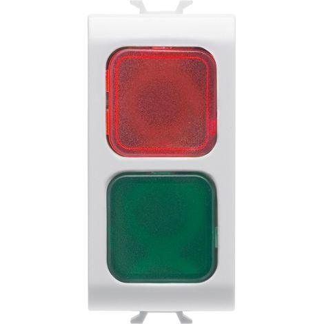 Gewiss – Voyant signalisation double rouge/vert – 1 module – Indice de protection IP20 – Pour installation en intérieur