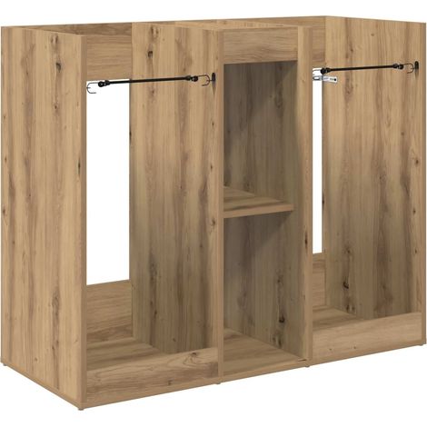 Armadio da golf rettangolare moderno con ampio spazio di archiviazione garage 102 x 45 x 85 cm in legno rovere artigianale 020055063