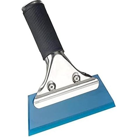 Raclette de douche en caoutchouc compatible avec les portes de douche, raclette de vitre de voiture compatible avec les comptoirs de cuisine, les miroirs, le carrelage et les pare-brise de voiture (Bl