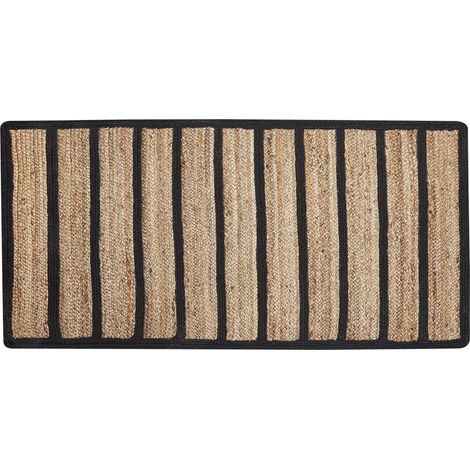 Teppich KARADONA Beige 80 x 150 cm Jute