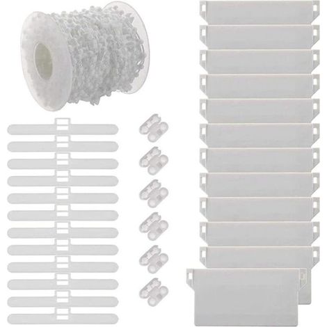 Kit de réparation de Stores verticaux, Accessoires pour store vertical, connecteurs de chaîne en plastique Connecteurs supérieurs Cintres de 89 mm Poids Lattes (1/5)