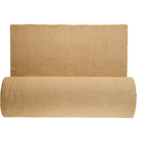 Mophorn Sackleinenstoffrolle 40"x 300', Jutestoff Sackleinen-Baumwickelrolle, 50x50 hochdichter natürlicher Jutestoff für Dekoration, Winterabdeckung von Pflanzen und Bäumen, Hochzeit und Gartenarbeit