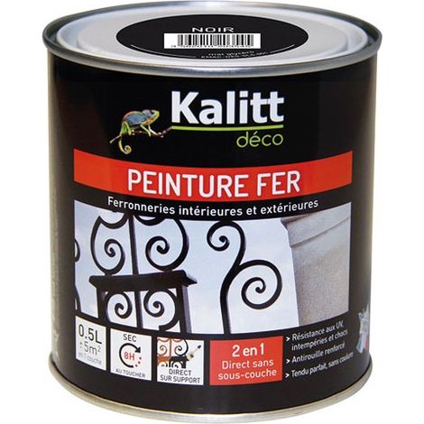 Peinture - KALITT - Sol satin calcaire - 0.5L - Antirouille - Résistante aux UV (1/2)