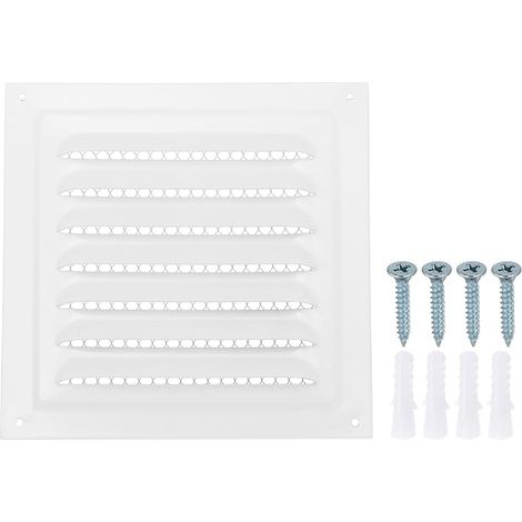 Couverture de sortie de ventilation Hvac avec évent Mesh Louver pour cuisine, blanc (1/5)
