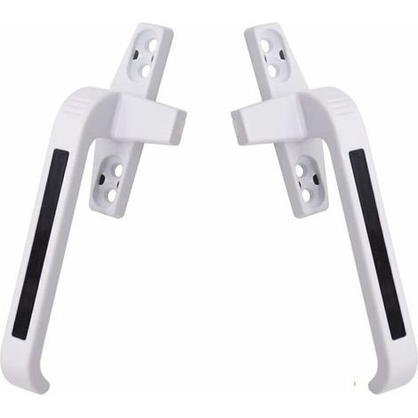 Poignée de Fenêtre Poignée Gauche et Droite Portes Battantes en Alliage D'aluminium Verrouillage des Fenêtres Poignée de Fenêtre Coulissante, - Blanc