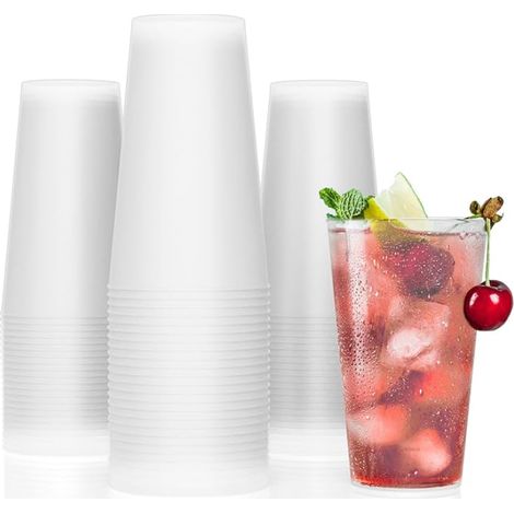 Reusable Cups 48cl Polypropylene Unbreakable Tumbler Dishwasher Safe Frosted Colour (1/5)