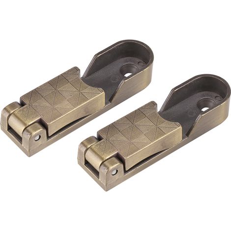 Supports De Tringle À Vêtements En Alliage De Zinc - Fixation Robuste Pour Armoire Et Dressing - Finition Bronze - Lot De 2 (1/5)