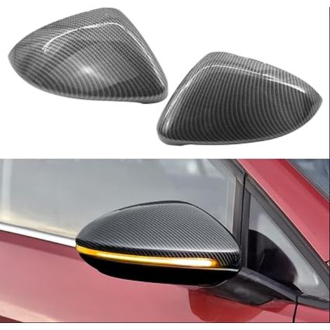 Coque de Rétroviseur 7 7.5 2013-2018, Coques de Remplacement Rétroviseurs Auto Hatchback/Estate/Alltrack Gauche + Droite-Fibre de Carbone (1/5)