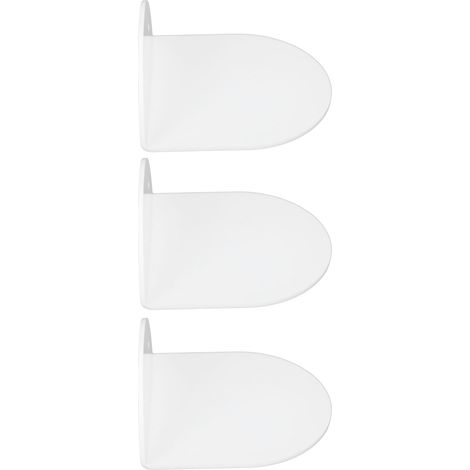 Lot de 3 supports muraux flottants en acrylique étanche pour haut-parleurs, appareils photo pour bébé et petits réveils (blanc). (1/5)