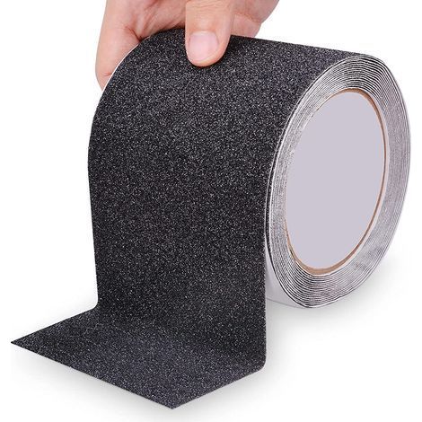 Bande antidérapante pour marches, 10 cm x 10 m, bande de sécurité antidérapante auto-adhésive, empêche les personnes âgées, les enfants et les animaux domestiques de glisser. (1/5)