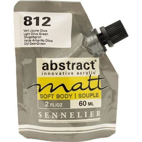 Peinture acrylique Abstract matt - Vert jaune olive - Sachet 60ml - Sennelier