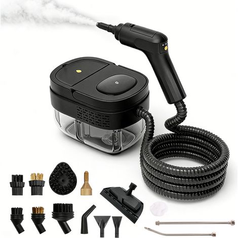 Nettoyeur haute température, stérilisateur haute température ménager, vitesse réglable à distance, silencieux (Noir - Kit de 14 pièces) (1/5)