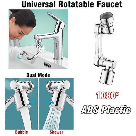 Rallonge flexible pour robinet de cuisine 1080, filtre anti-éclaboussures universel, aérateur, accessoires de douchette pour mitigeur de salle de bain, buse de robinet [DB] (1/3)
