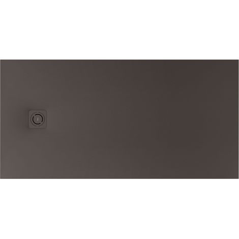 Receveur de douche extra plat en Stonex® Terran-N + Grille Twist - 1800x800mm - Café (1/2)