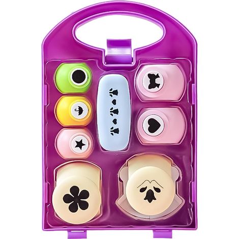 Kit Créatif De Perforatrices Enfant Petite Poinçonneuse Lisse Éducative et Découpeuses De Formes Papier Pour Papier DIY Carte Scrapbooking Projets Scolaires (1/5)