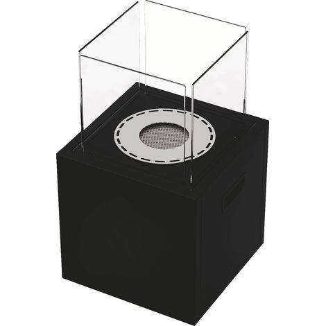 Bioethanol Kamin Freistehend TOWER MINI schwarz