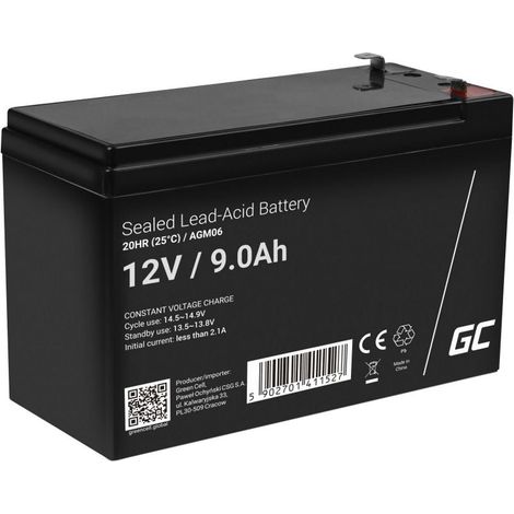 Green Cell Ersatzbatterie AGM06 12V/9Ah