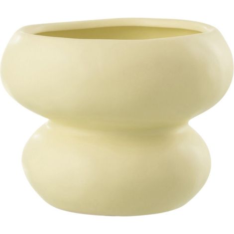 Cache-Pot en Porcelaine "Ryan" 19cm Jaune