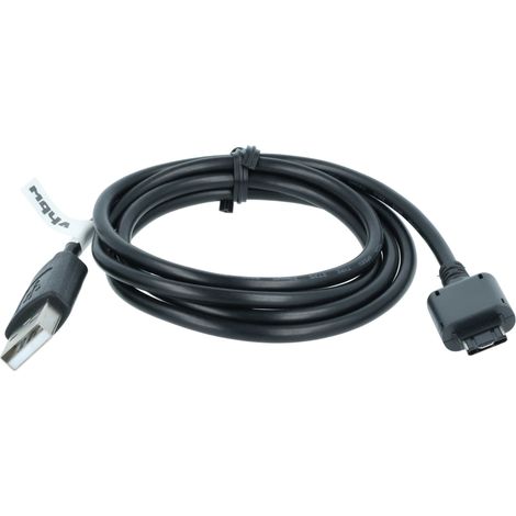 vhbw USB Datenkabel kompatibel mit LG KF700, KF690, KE820, KE850, KF300, KF600 Venus, KG290, KG300, KE970, KG280, KG320, KG275 Handy - schwarz 100cm (1/5)