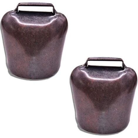 Pair Clochettes épaisses pour vaches et moutons, accessoires de décoration à suspendre, colliers pour animaux avec clochettes (1/5)