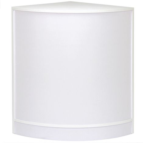 Mostrador Recepcion Blanco Curvo CM60 Mesa Recepción Peluquería Oficina Tienda Peluqueria Barberia Barbero Profesional Comercial Counter for Shop 60x60x90cm Mostrador Esquinero Esquina Rinconero (1/5)