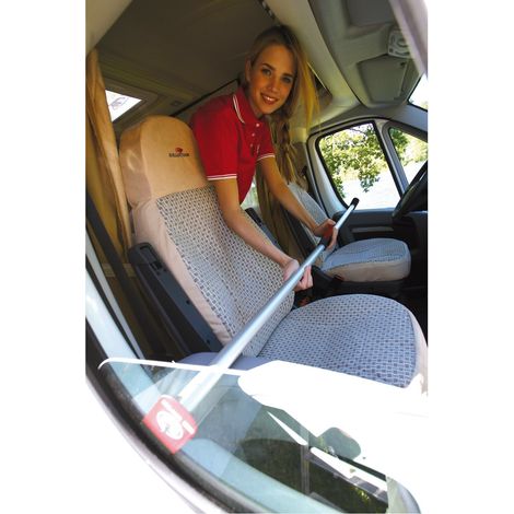 Kit de sécurité Duo Safe Pro – Système anti-intrusion avec barre télescopique – Protection portes cabine – Compatible Boxer/Jumper/Ducato jusqu'à 2006 – Fiamma