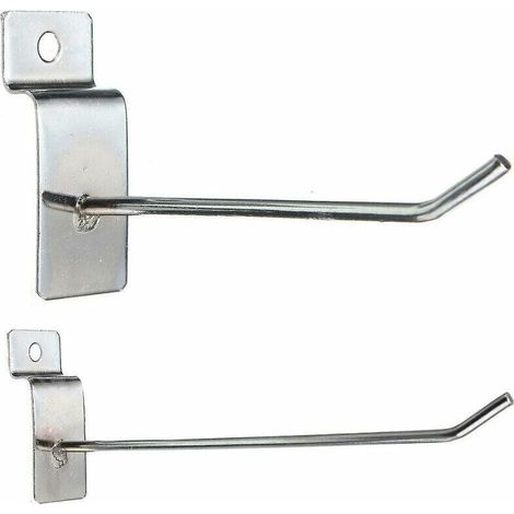 25 x Lamellenwand-Einzelhakenstift-Ladendisplay-Halterung, 100 mm (1/4)