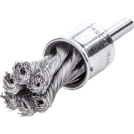 Lessmann Knot End Wire Brush with 22mm Shank and 0.35mm Steel Wire – Model LES454278