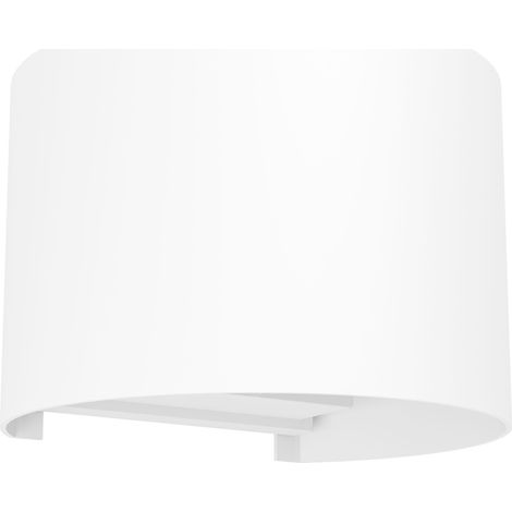 Applique Esterno Calpino 3 Alluminio Bianco Trasp 2 Luci Led 2,8W 840Lm Ip54 (1/2)