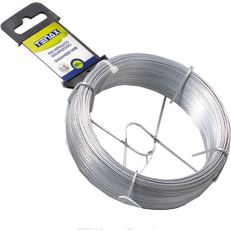 1 - Fil De Fer Galvanisé - Bobine Métallique - Fixation Végétaux Et Réparations - Usage Intérieur Et Extérieur - Argent - 80m X 0,1cm