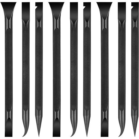Lot de 9 grattoirs en plastique - 3 formes - Outil multi-usages - Grattoir en plastique à double extrémité - Spatule en plastique - Grattoir de nettoyage pour pièces et espaces - Pour enlever la colle (1/5)
