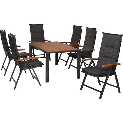 Thasos Set 13tlg Alu Tisch 150 x 90 cm