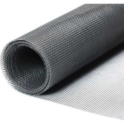 Moustiquaire Fenêtre 250cm x120cm,Moustiquaire,Rouleau Moustiquaire,Découpable Aux Dimensions Souhaitées Anti-Insectes -Gris (SKU produit : 96710151 SKU Offre : 25716SW04) (1/3)