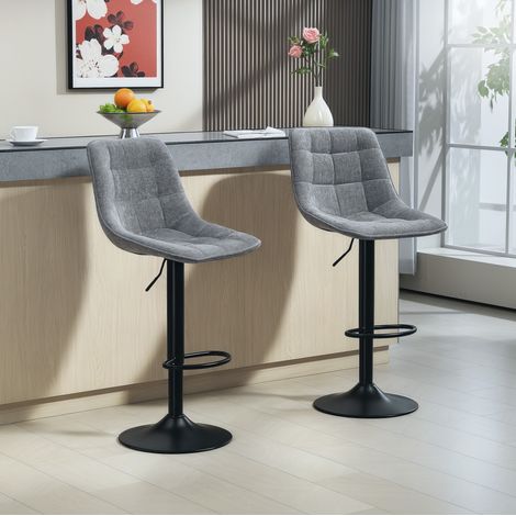 Silla comedor giratoria ajustable gris oscuro OKMYHOME (1/4)