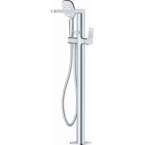 RAK Petit Square Chrome Floorstanding Bath Shower Mixer Tap - RAKPES3014C (1/2)