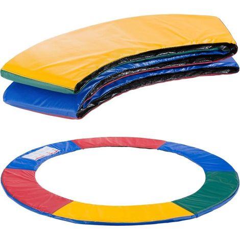 Coussin de protection pour trampoline 183 cm – Résistant aux intempéries – Largeur 28 cm – Installation rapide – Protection 360° (1/4)