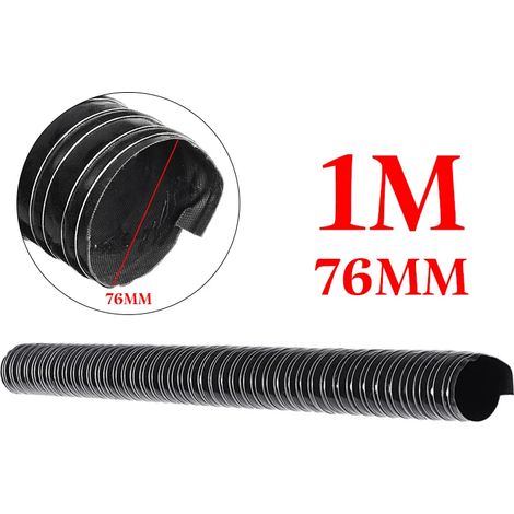 Tuyau de raccordement, 1 m, 76 mm, résistant à la chaleur, pour usage automobile, pour l'entretien et le remplacement dans les systèmes mécaniques.-AquaForge