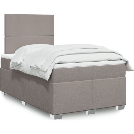 Boxspringbett mit Matratze Taupe 120x190 cm Stoff