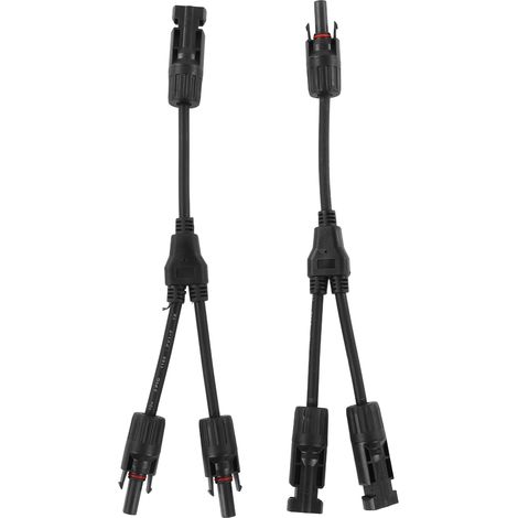 Connecteur solaire Y branche 1000V 50A IP67 étanche adaptateur parallèle diviseur extérieur (1/5)