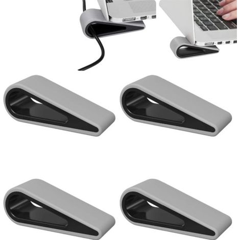 Supporto universale per tastiera in 4 pezzi, cuneo angolare gommato, supporto di ventilazione ultracompatto per laptop, supporto rialzato per computer desktop B 2, (1/5)