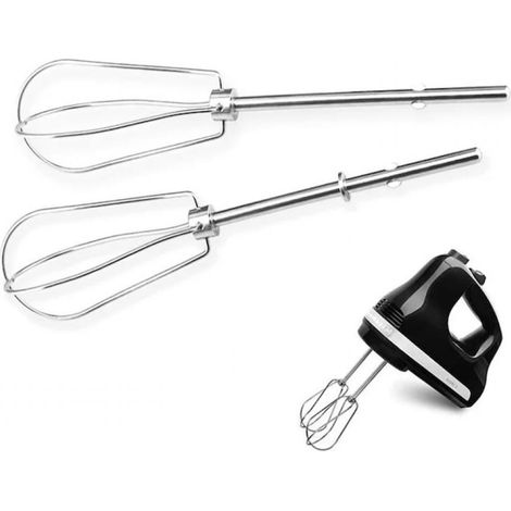 Ensemble de 2 lames de batteur à main, en acier inoxydable, pour KitchenAid, argentées (1/5)