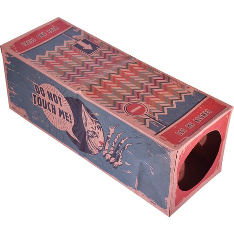 Juguete para gatos, túnel plegable bidireccional, casa de papel, accesorio de juego para interiores y exteriores (1/5)