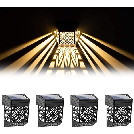 4 lampes solaires pour clôtures, lampes solaires d'extérieur KLB-AquaForge (1/5)