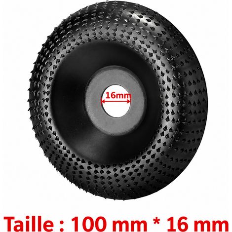 Disque à râper noir pour meuleuse d'angle bois, diamètre intérieur 16 mm, version 16 noir, ponçage 120 g – Livraison gratuite (1/5)