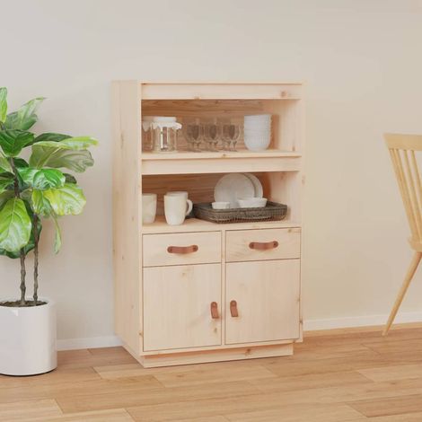 Highboard 67x40x108,5 cm Massivholz Kiefer