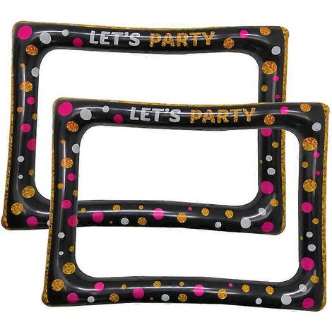 Stück schwarze aufblasbare Fotorahmen, Fotodruck, Selfie-Rahmen, lustige Foto-Requisiten, Partyzubehör für Geburtstag, Hochzeit, Brautparty, Babyparty usw.-78X65cm-Black (1/3)