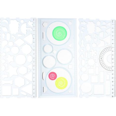 DOITOOL Lot de 3 règles géométriques créatives, gabarits formes (1/5)